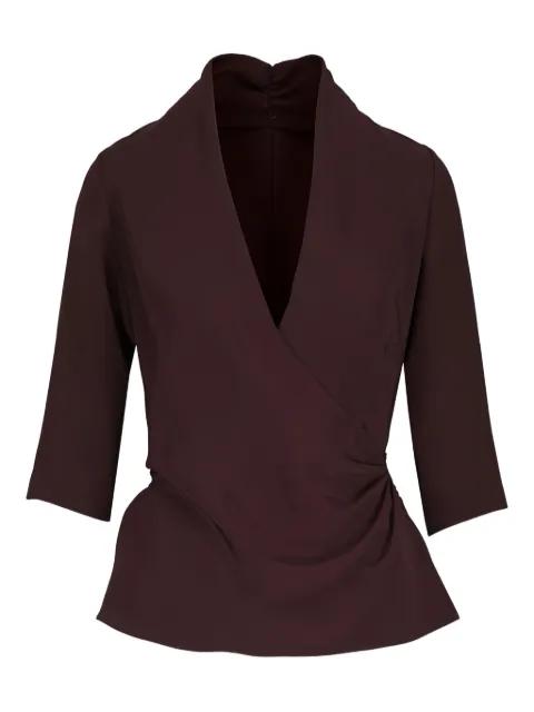 V-neck tie-detail blouse by PETER COHEN
