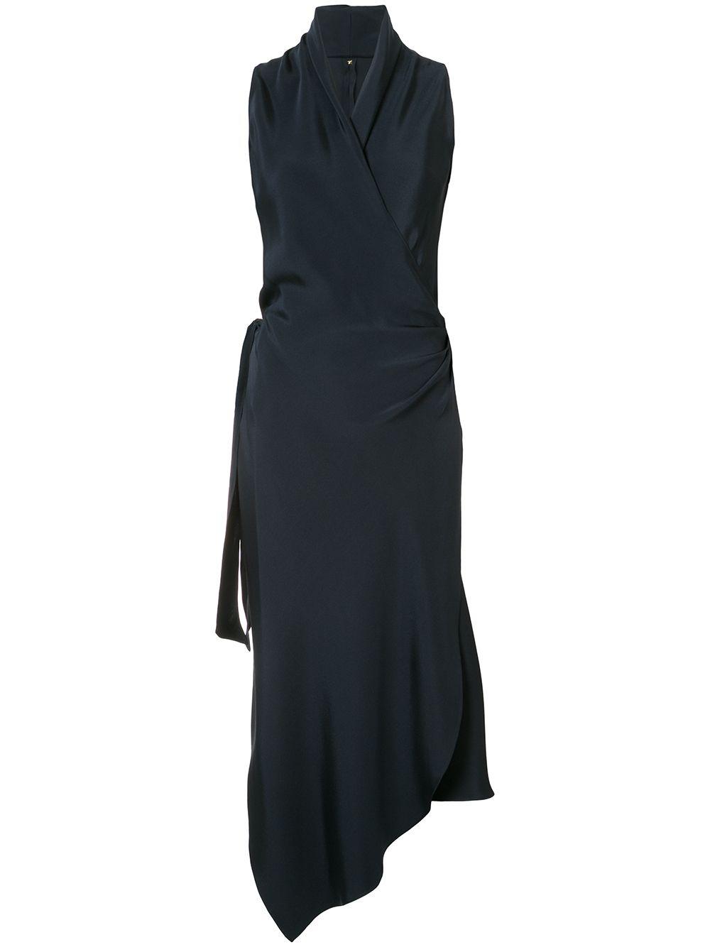 Victor wrap-style silk dress by PETER COHEN
