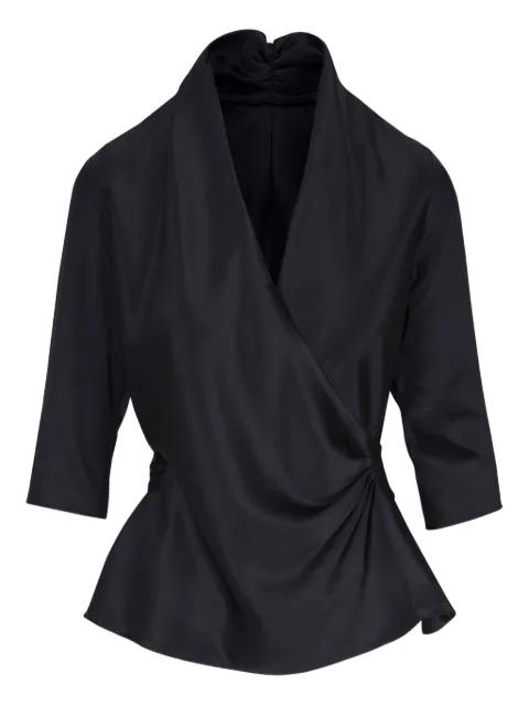 belted silk blouse by PETER COHEN