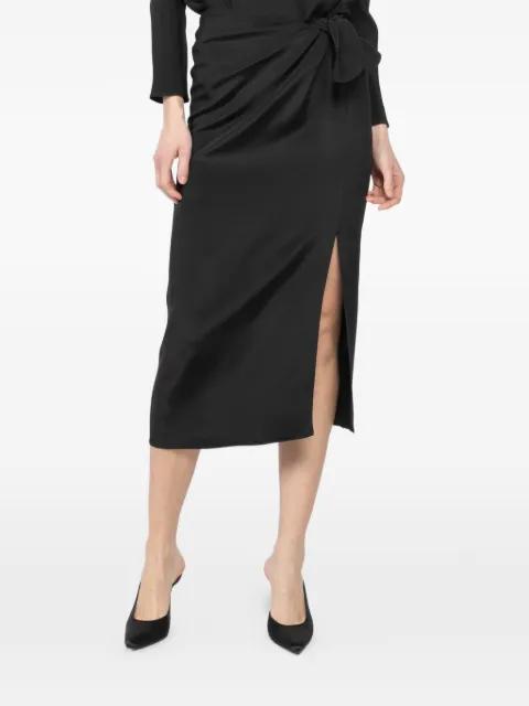 knot slit midi skirt by PETER COHEN