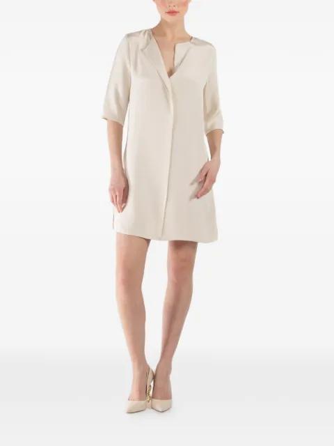 notch-neck short-sleeve mini dress by PETER COHEN