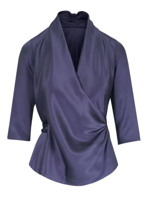 silk wrap blouse by PETER COHEN
