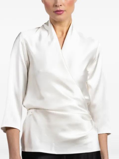 three-quarter wrap blouse by PETER COHEN