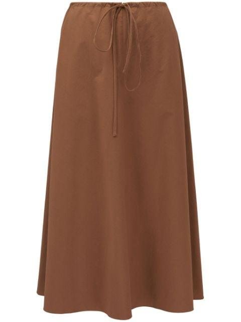 tied-waist cotton midi skirt by PETER COHEN