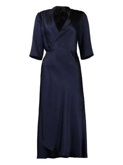 wrap-effect midi dress by PETER COHEN