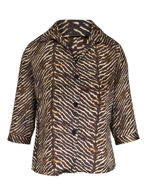 zebra-print blouse by PETER COHEN