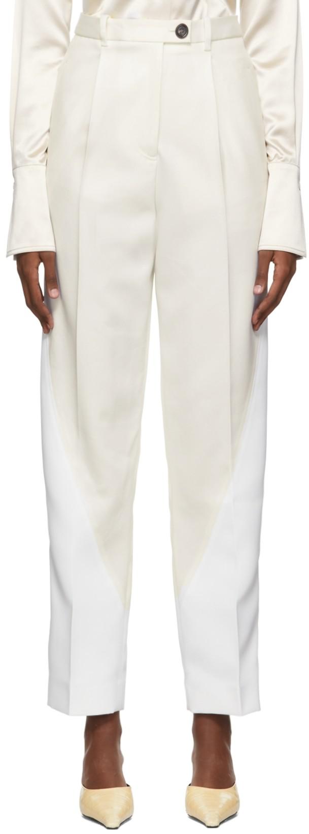 White Wool Trousers by PETER DO