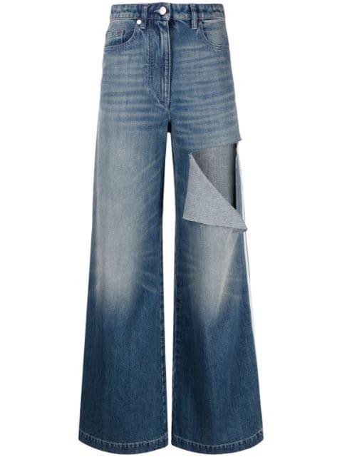 ripped wide-leg jeans by PETER DO