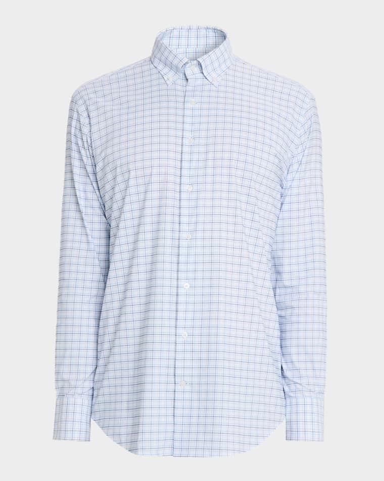 Men's Casey Performance Twill Plaid Sport Shirt by PETER MILLAR