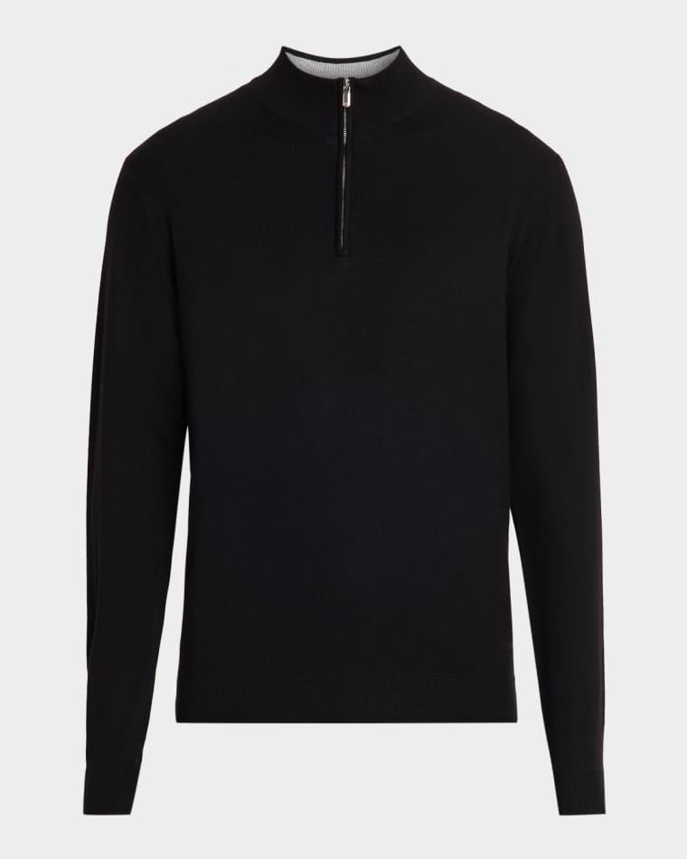 Men's Coolspun Lite Cotton Quarter-Zip Sweater by PETER MILLAR