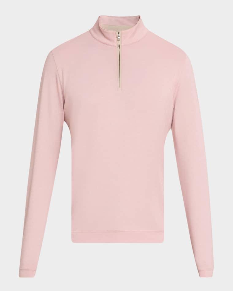 Men's Crown Crafted Albatross Cotton-Blend Pique Quarter-Zip by PETER MILLAR
