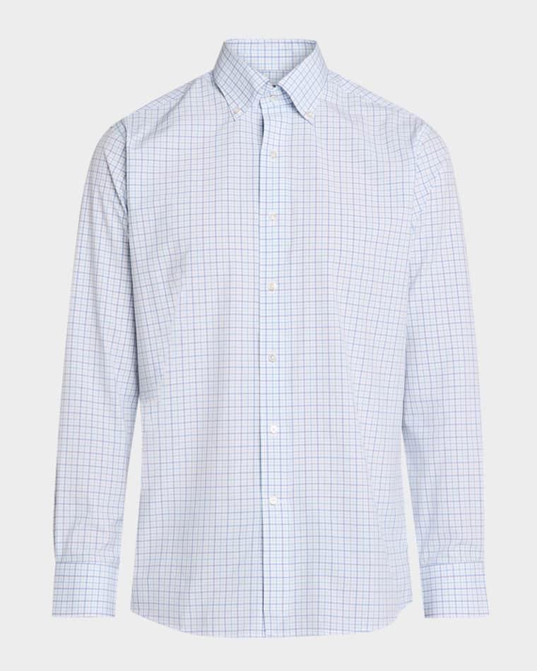 Men's Crown Crafted Canal Performance Poplin Sport Shirt by PETER MILLAR