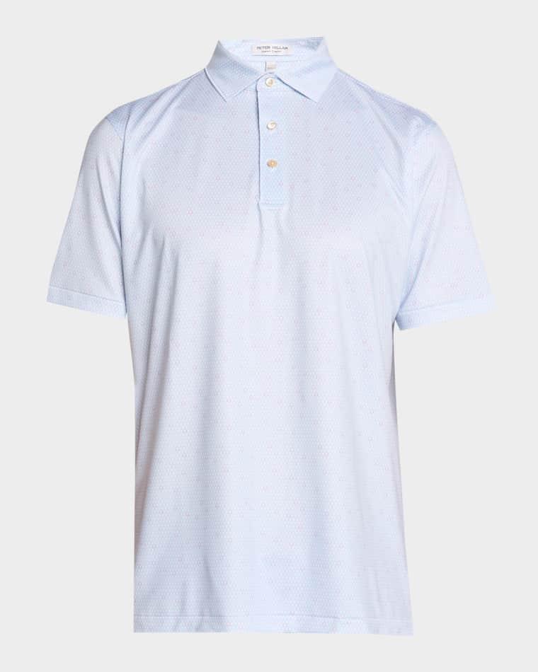 Men's Geo Skull Performance Jersey Polo Shirt by PETER MILLAR
