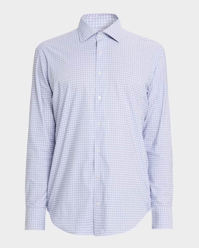 Men's Phillip Performance Twill Check Sport Shirt by PETER MILLAR