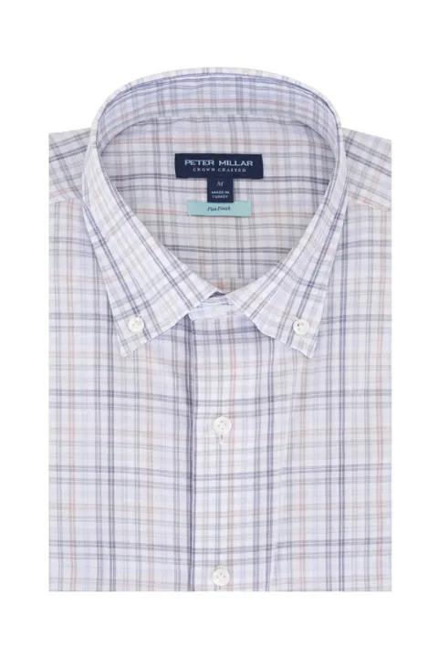 button-up checked shirt by PETER MILLAR