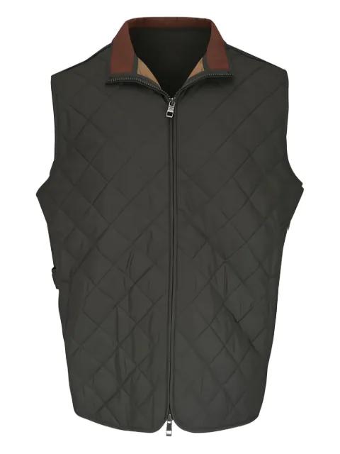 quilted collared gilet by PETER MILLAR