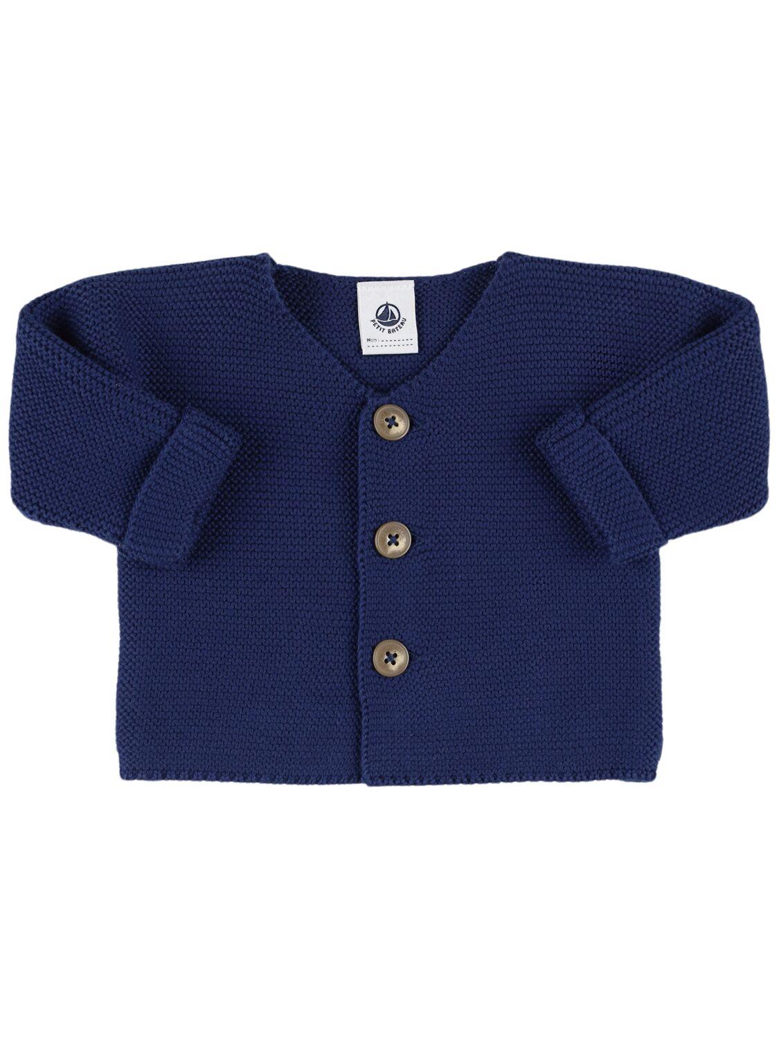 Cotton Knit Cardigan by PETIT BATEAU