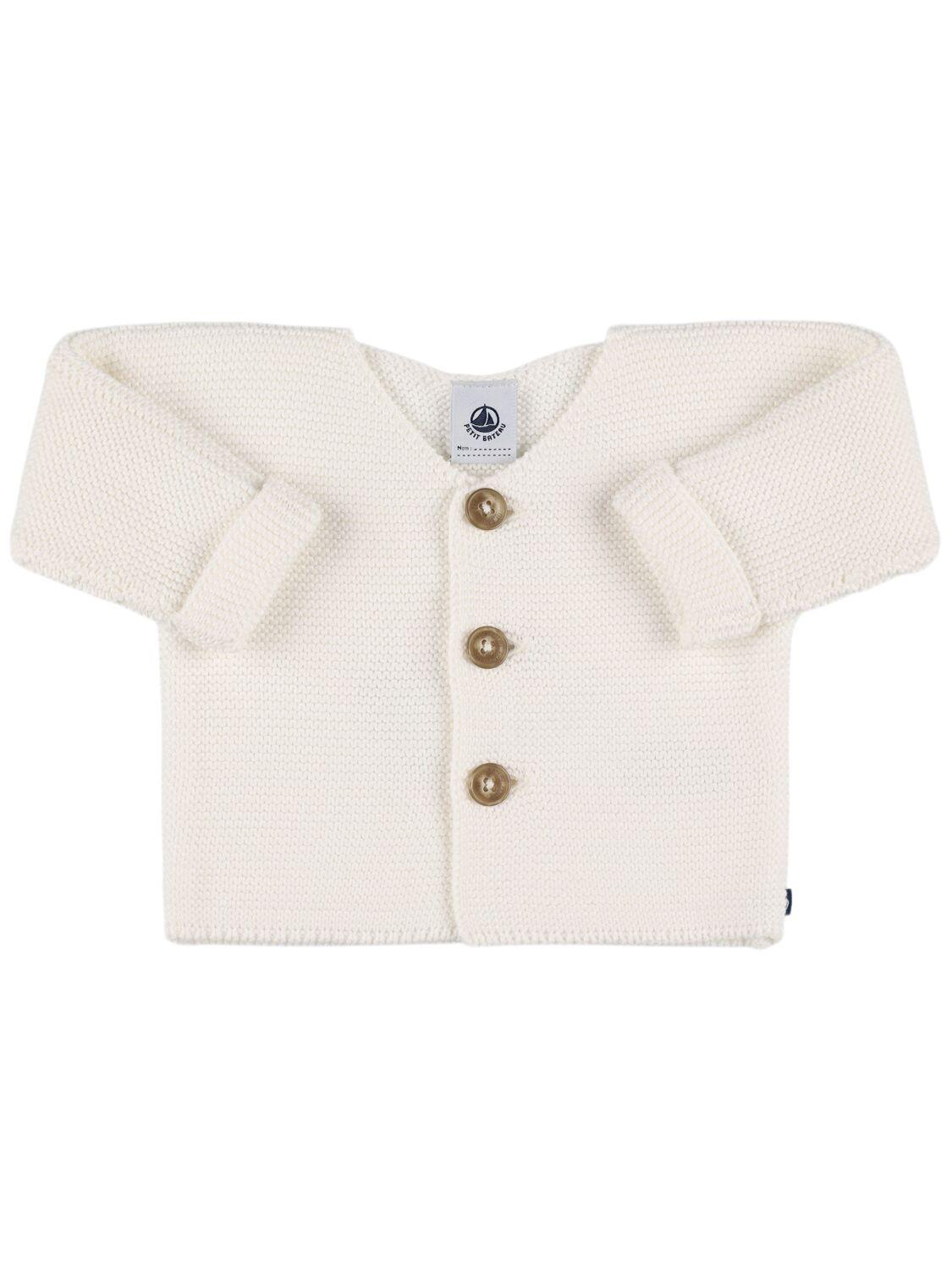 Cotton Knit Cardigan by PETIT BATEAU