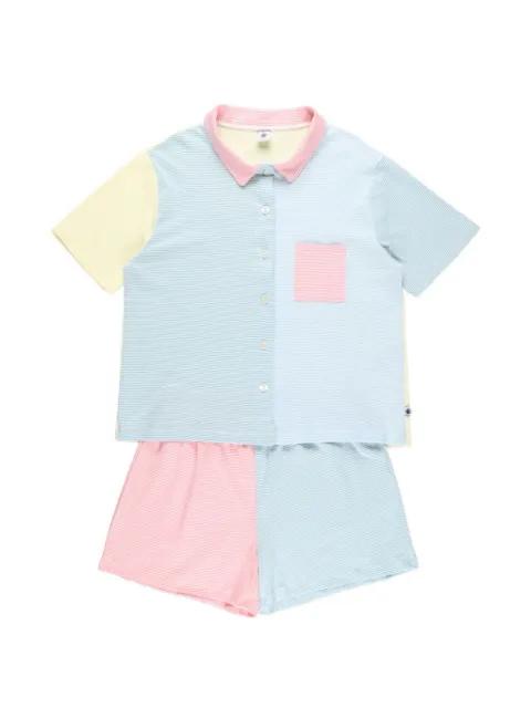 striped patchwork pyjama (set of two) by PETIT BATEAU