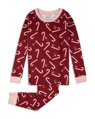 Girls' Candy Cane Print Pajama Set - Little Kid by PETIT LEM