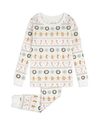 Girls' Holiday Treats Fair Isle Print Thermal Pajama Set -  Big Kid by PETIT LEM