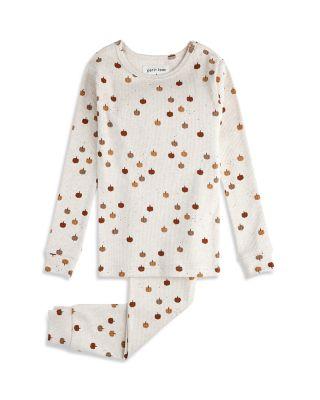 Pumpkin Print on Heathered Oatmeal Pajama Set - Little Kid by PETIT LEM