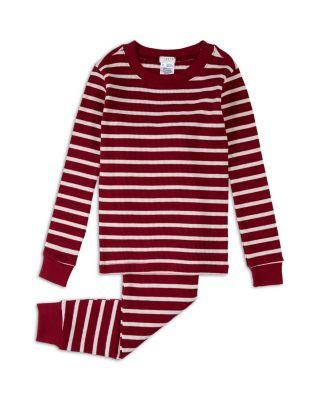 Unisex Striped Thermal Pajama Set - Little Kid by PETIT LEM