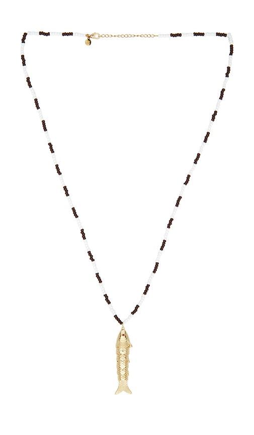 petit moments Bait Necklace in Brown by PETIT MOMENTS
