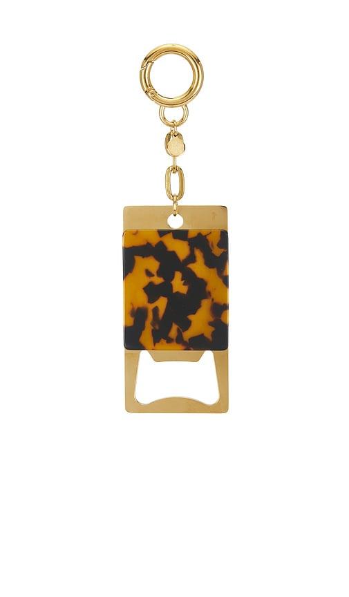 petit moments Bottle Opener Carabiner Keychain in Metallic Gold by PETIT MOMENTS