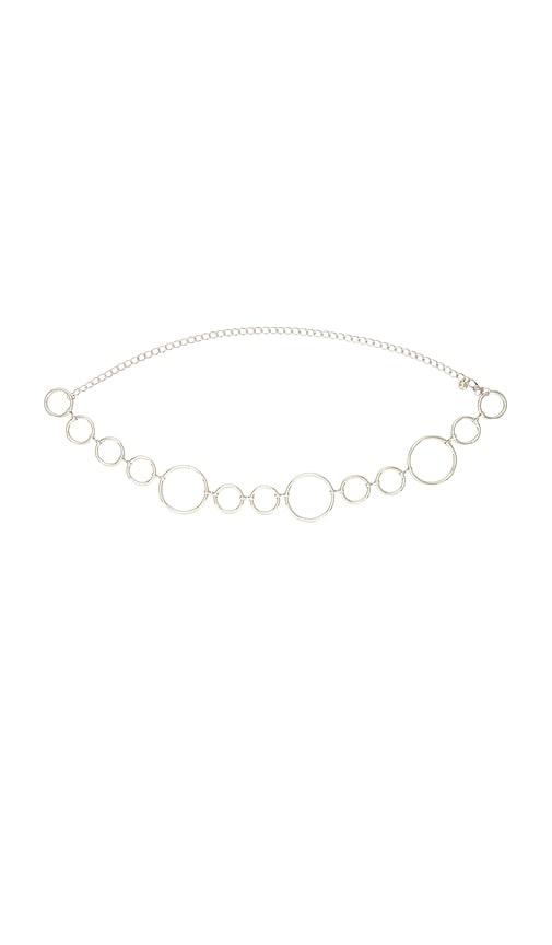 petit moments Circle Chain Belt in Metallic Silver by PETIT MOMENTS