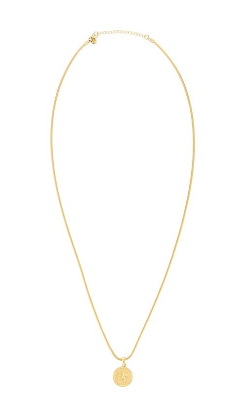 petit moments Dubloon Necklace in Metallic Gold by PETIT MOMENTS