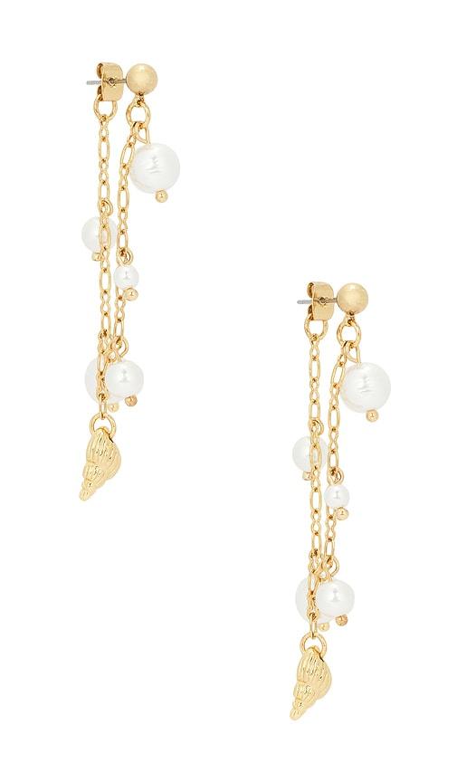 petit moments Dune Earrings in Metallic Gold by PETIT MOMENTS