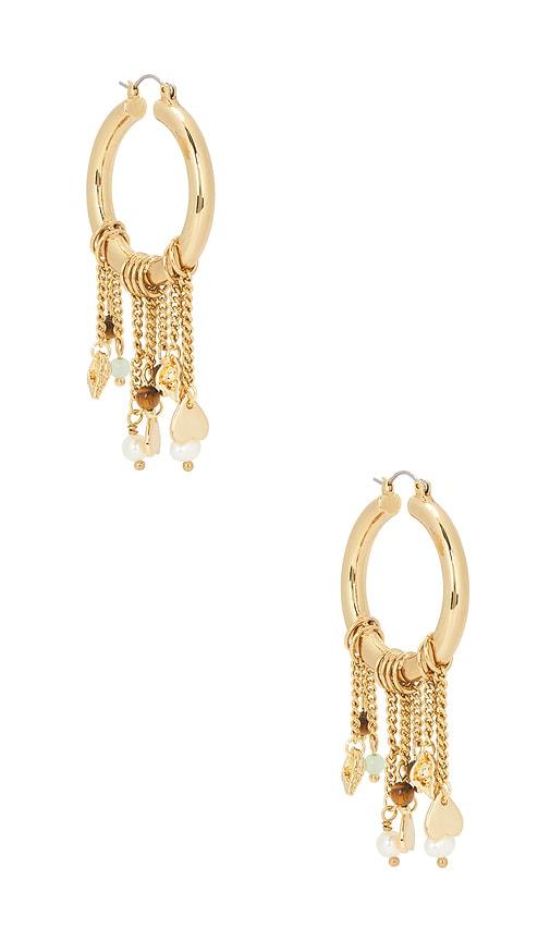 petit moments Dune Hoop Earrings in Metallic Gold by PETIT MOMENTS