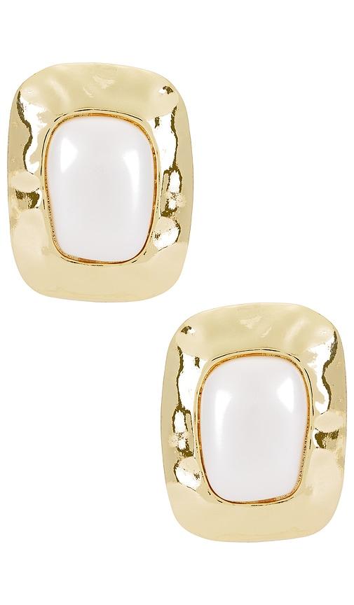petit moments Giovana Stud Earrings in Metallic Gold by PETIT MOMENTS
