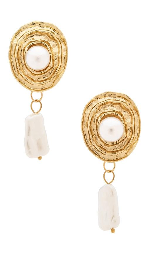 petit moments Lynn Earrings in Metallic Gold by PETIT MOMENTS
