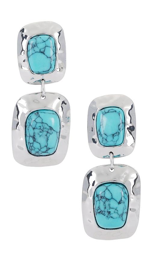 petit moments Martina Drop Earrings in Teal by PETIT MOMENTS