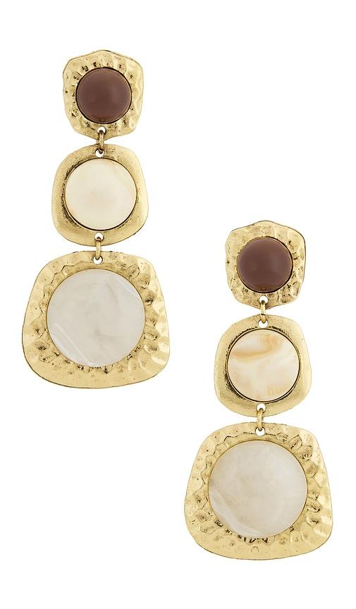 petit moments Mirel Earrings in Metallic Gold by PETIT MOMENTS