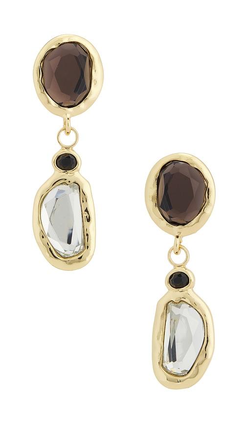 petit moments Mosaic Earrings in Black by PETIT MOMENTS