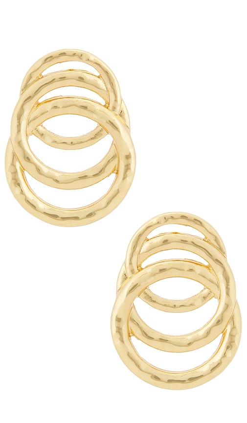 petit moments Orbit Earrings in Metallic Gold by PETIT MOMENTS