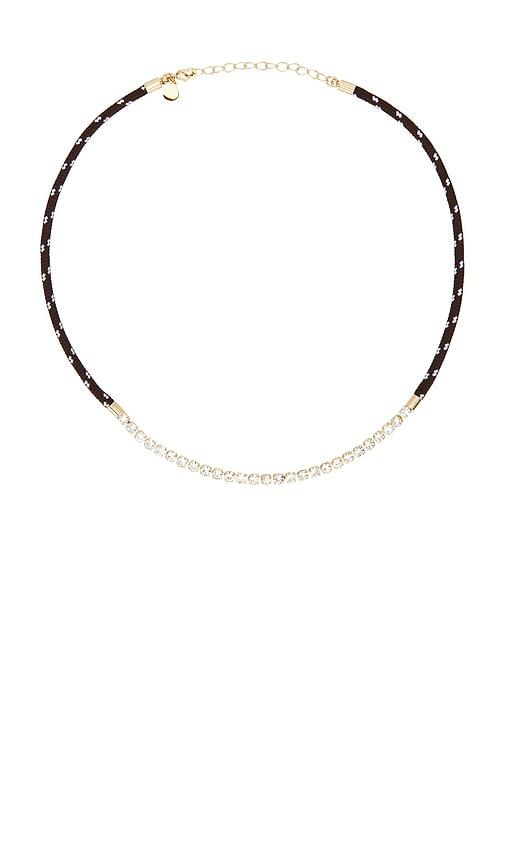 petit moments Paracord Beam Necklace in Brown by PETIT MOMENTS
