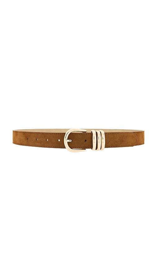 petit moments Polished Belt in Brown by PETIT MOMENTS