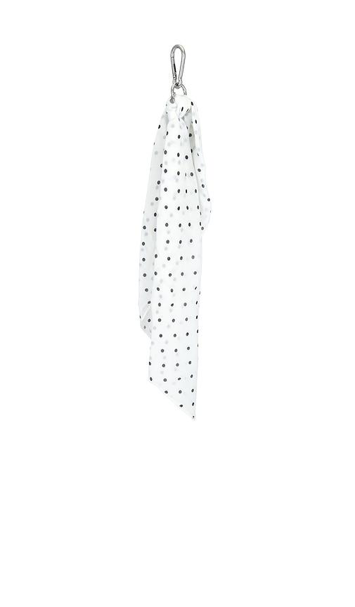 petit moments Polka Scarf Keychain in White by PETIT MOMENTS