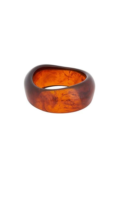 petit moments Resin Cuff in Brown by PETIT MOMENTS