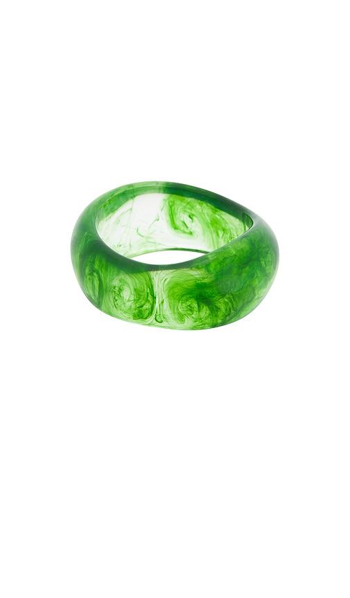 petit moments Resin Cuff in Green by PETIT MOMENTS