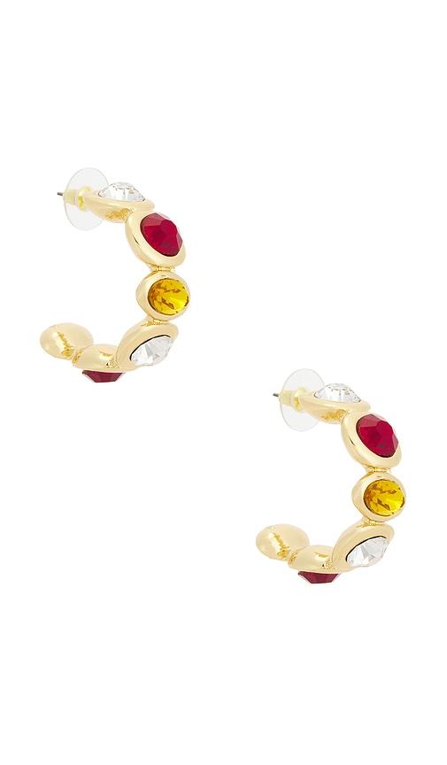 petit moments Sevilla Hoop Earrings in Metallic Gold by PETIT MOMENTS