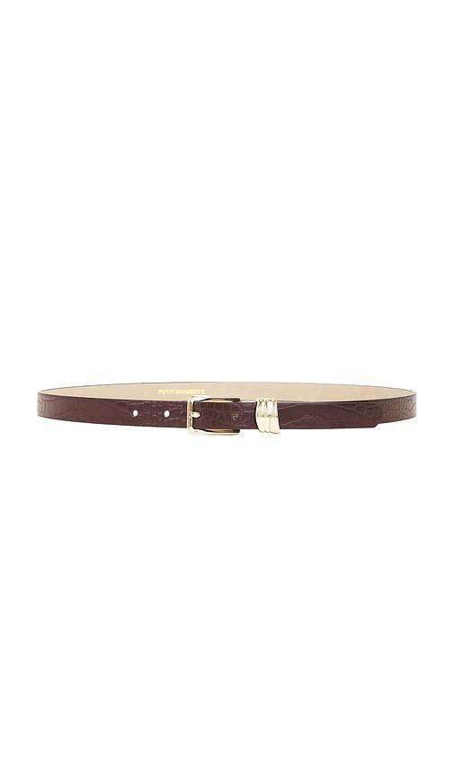 petit moments Sleek Belt in Brown by PETIT MOMENTS