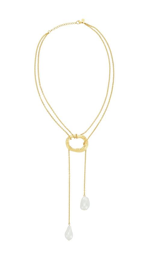petit moments Solar Necklace in Metallic Gold by PETIT MOMENTS