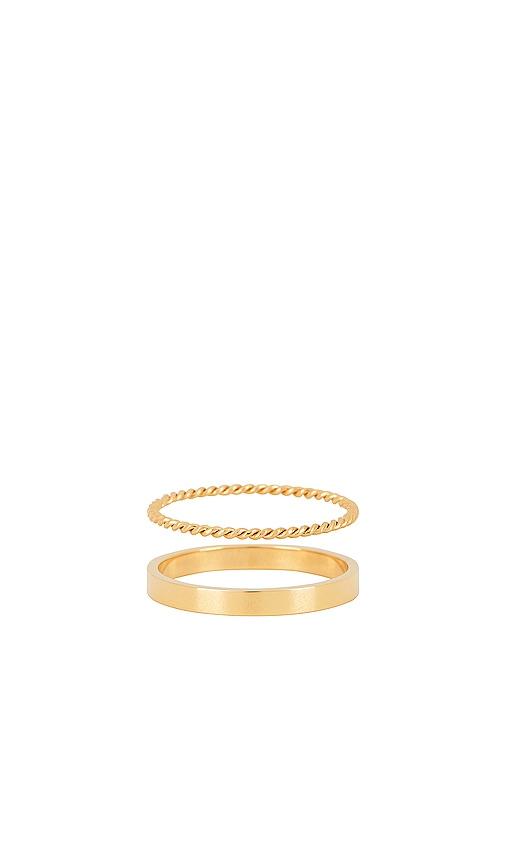 petit moments Stacker Thin Rings in Metallic Gold by PETIT MOMENTS