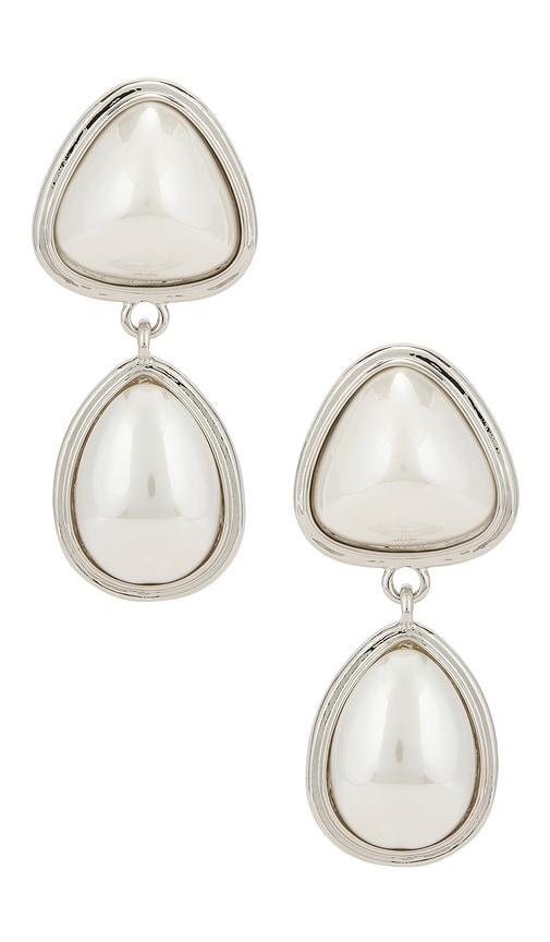 petit moments Stella Earrings in Metallic Silver by PETIT MOMENTS