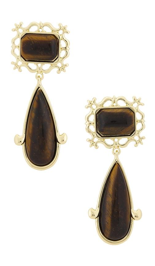 petit moments Viva Earrings in Brown by PETIT MOMENTS